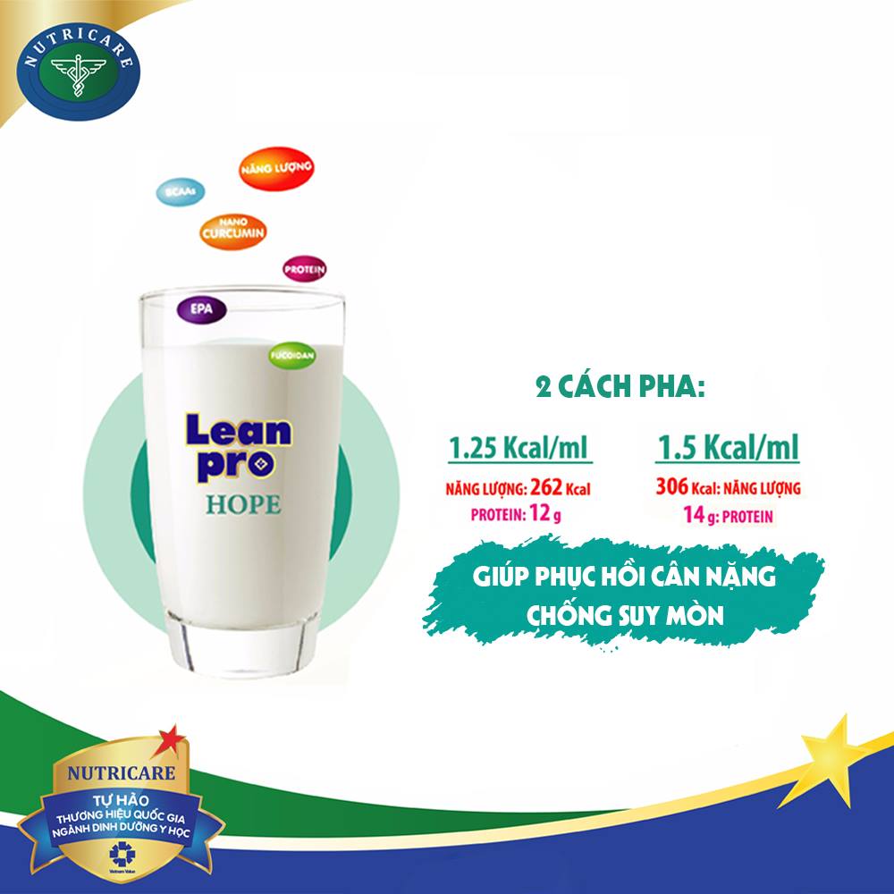 ✅ Sữa bột Leanpro Hope 900gr cho người ung thư, suy mòn