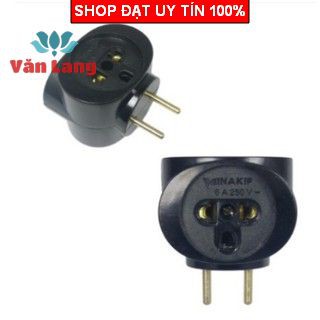 Phích Cắm Ba Chạc Đầu Trâu Đa Năng Màu Đen
