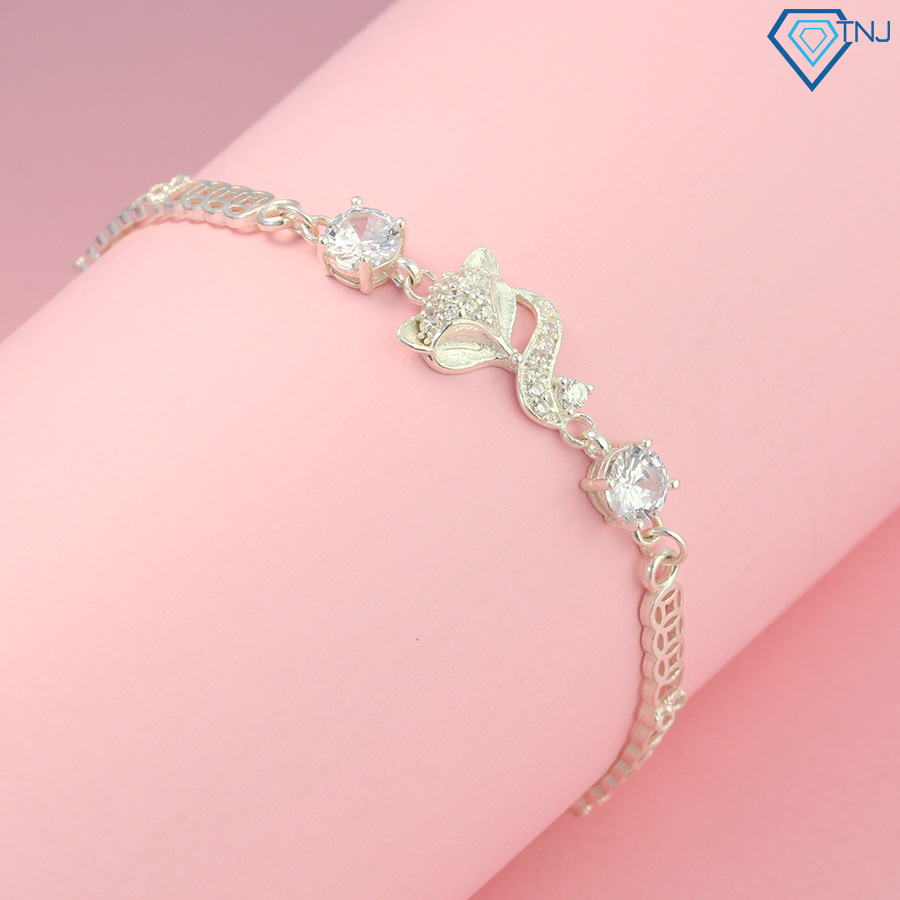 Quà tặng8.3 cho người yêu ý nghĩa - Lắc tay hồ ly bạc cho nữ đẹp giá rẻ LTN0198 - Trang Sức TNJ