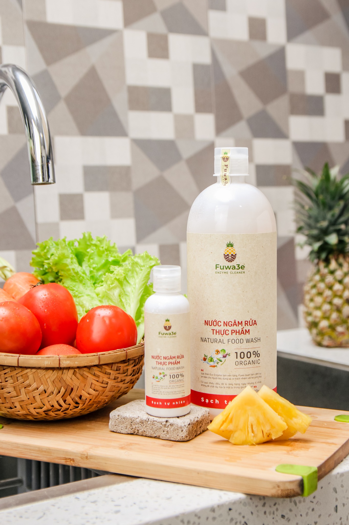 Nước ngâm rửa thực phẩm hữu cơ Fuwa3e 1L
