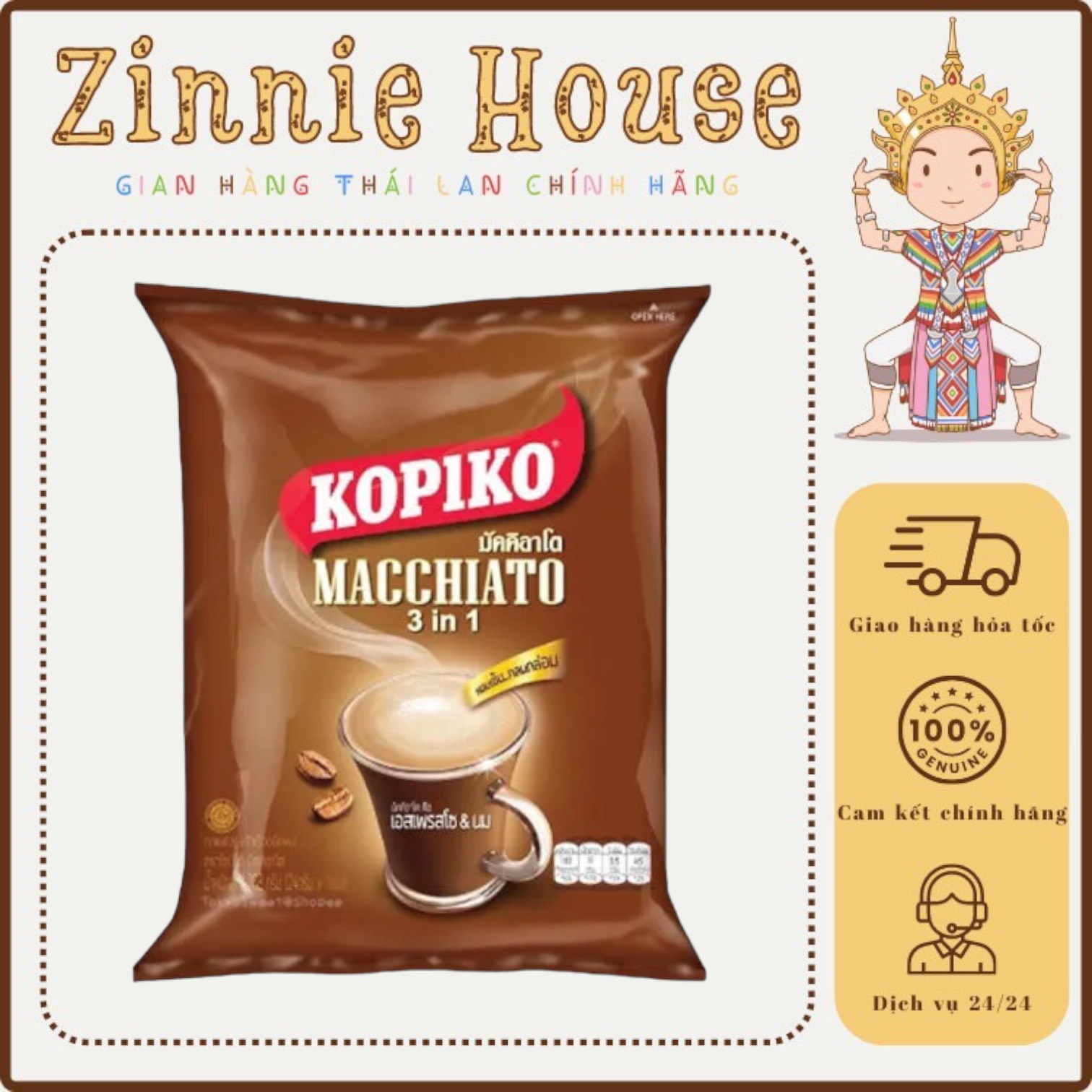 Cafe hòa tan kopiko maacchiato 3in1