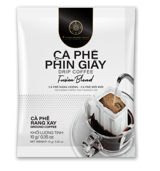 Trung Nguyên Legend Cà Phê Phin Giấy Fusion Blend – Hộp 10 gói - Hương Trái Cây Độc Đáo