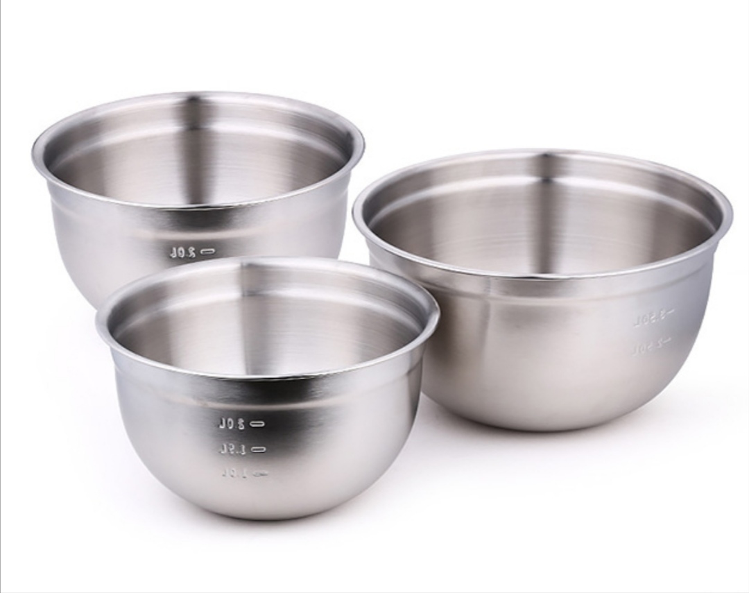 Thố inox đánh trứng /trộn bột 304 có vạch đo lường