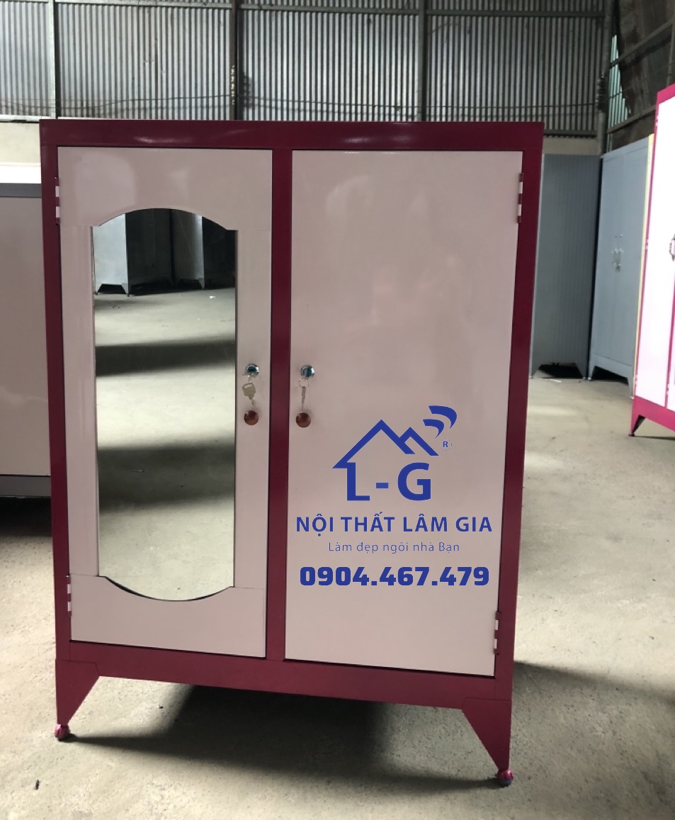 Tủ sắt 2 cánh sắt sơn dầu nhiều màu đẹp miễn phí giao hàng