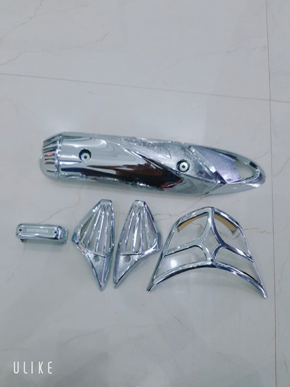 combo 4 món mạ crom cho xe vision 2011 2012 2013