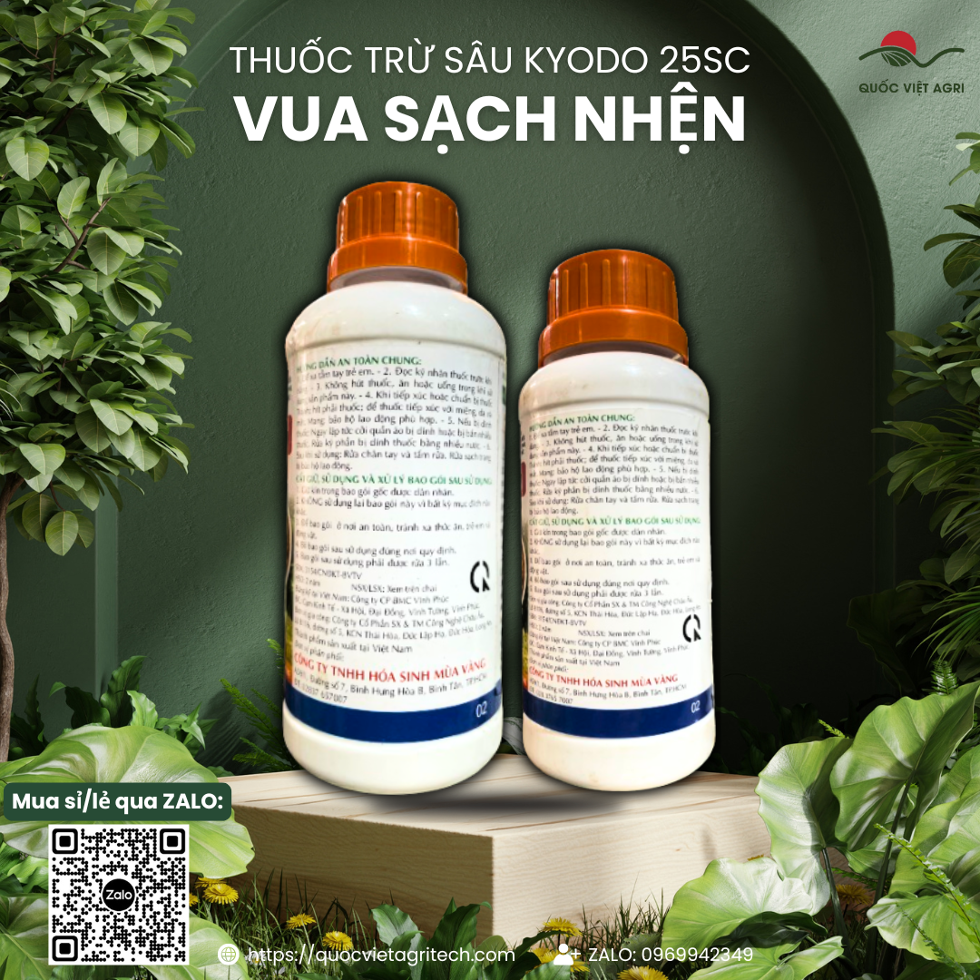 Thuốc trừ sâu nhện KYODO 25SC (240ml - 450ml) - Diafenthiuron 250g/l VUA SẠCH NHỆN