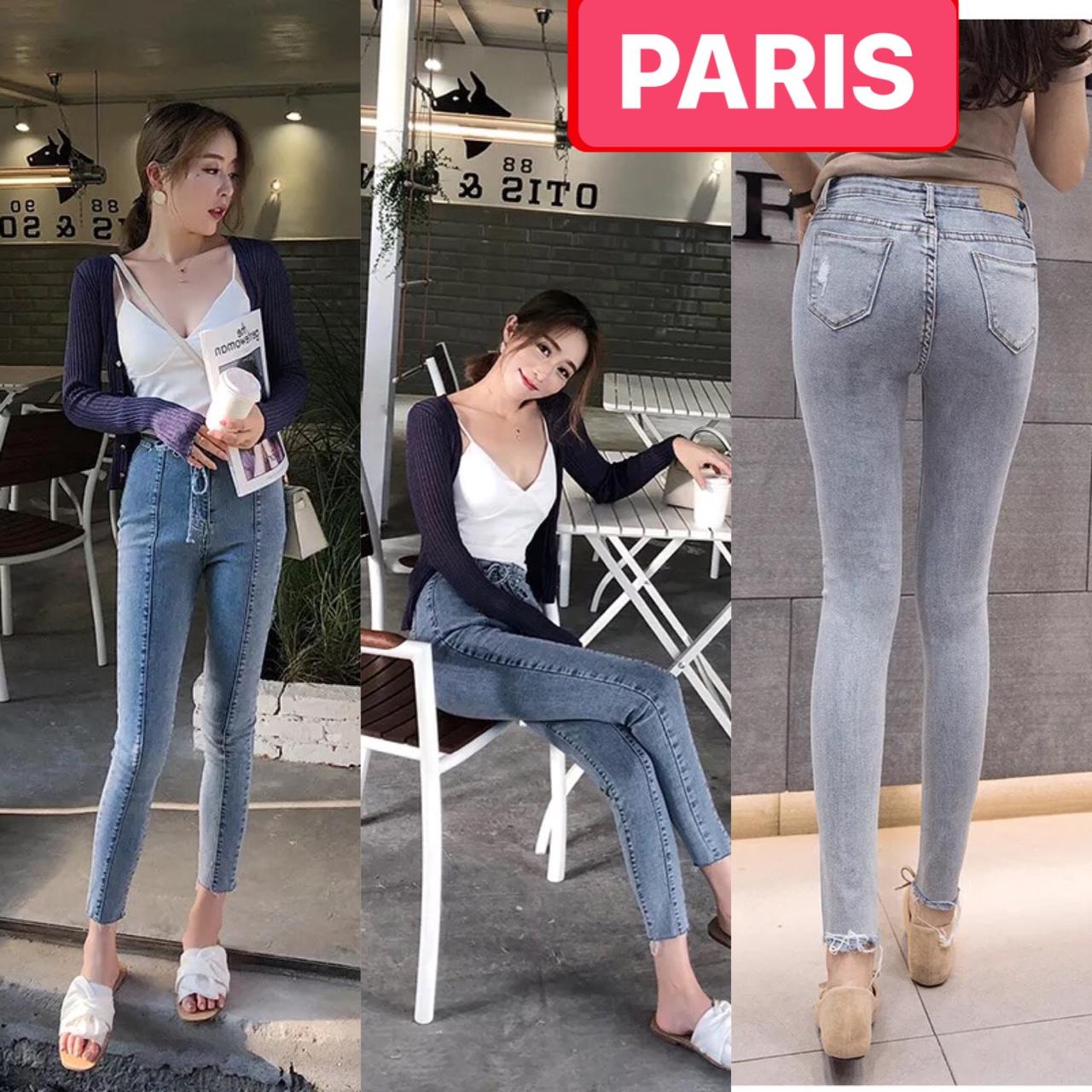QUẦN JEAN NỮ CHẤT BÒ XANH LƯNG CAO NÂNG MÔNG HÀN QUỐC PR-32 CAO CẤP - PARIS FASHION MỚI