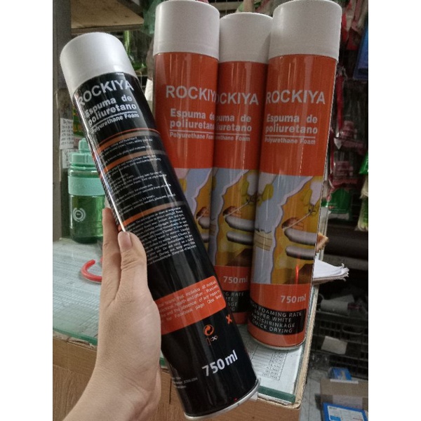 Keo bọt nở 750ml Malaisia, bình xịt bọt nở Rockiya (chính hãng)