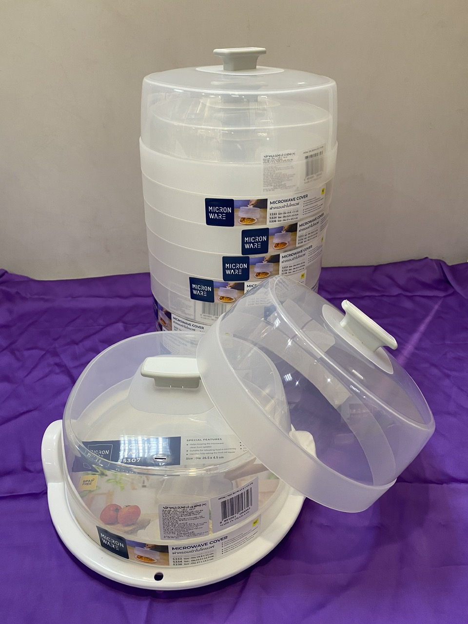 Bộ khay Nắp nhựa lò vi sóng mã 5304 + 5307 - Dùng cho lò vi sóng 23l trở lên - NK Thái Lan
