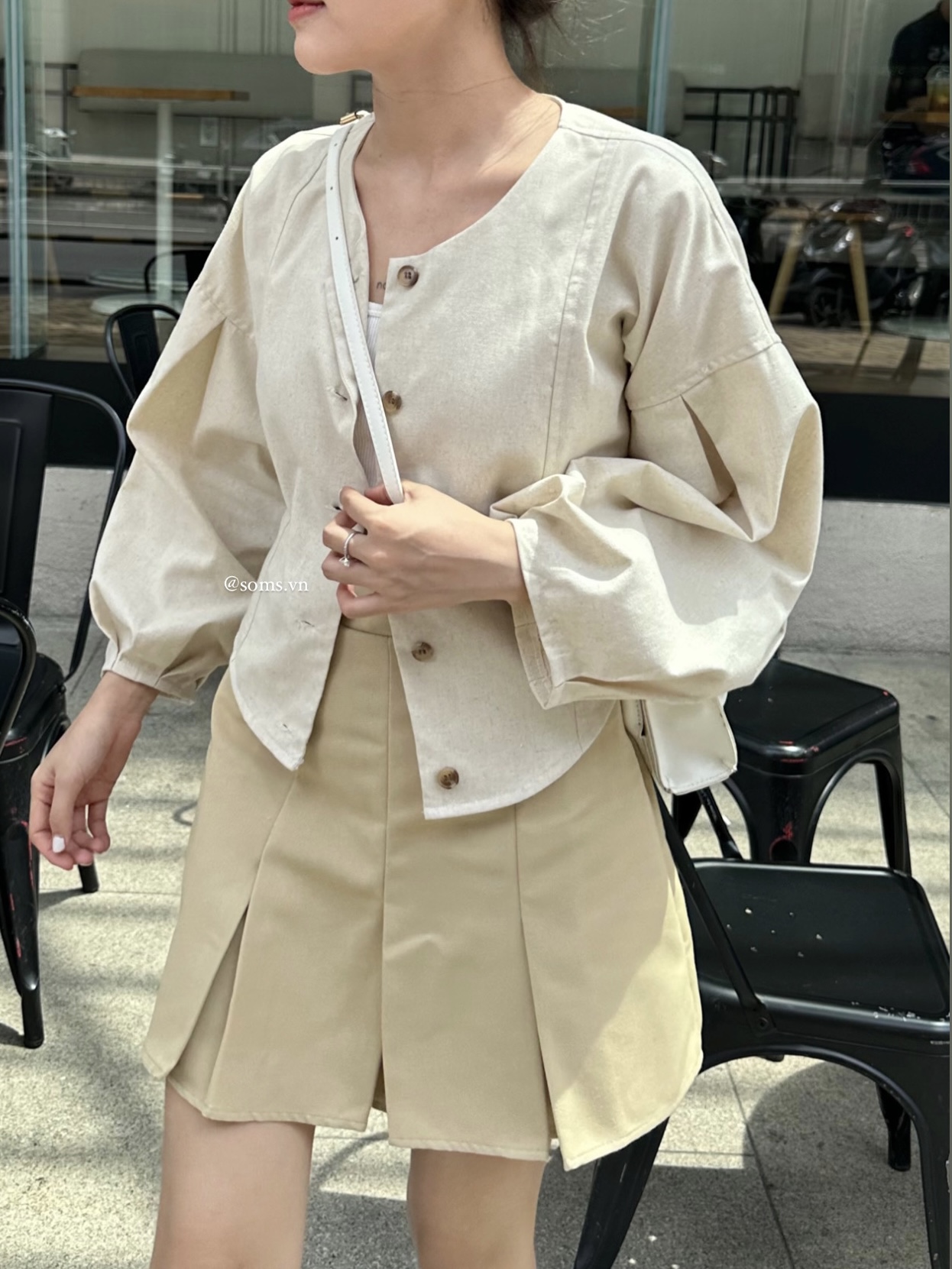Áo tay phồng linen - Min Top
