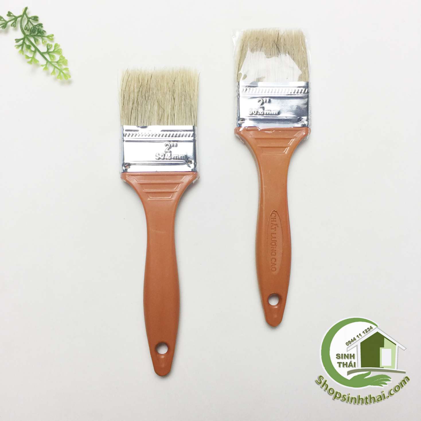 [HCM]Cây cọ quét sơn - chổi quét sơn lông vàng 2 phân