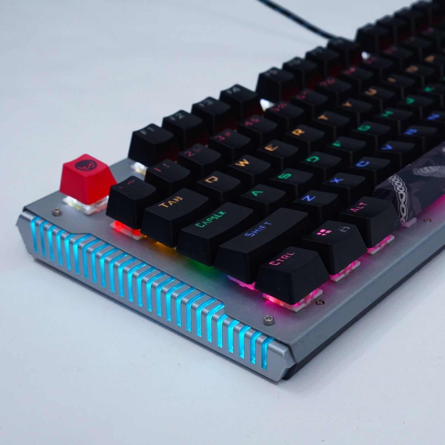 BÀN PHÍM CƠ GAMING HJK K968 LED RAINBOW NÚM VẶN KEYCAP ĐỘC ĐÁO