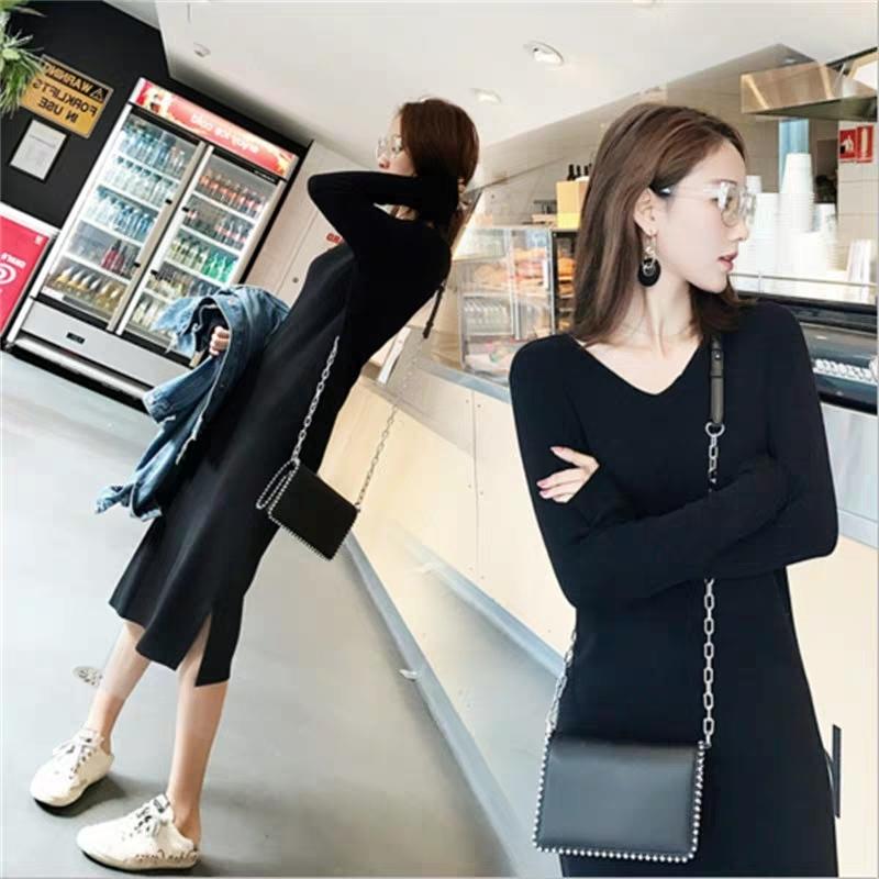 đầm suông váy suông cổ tim