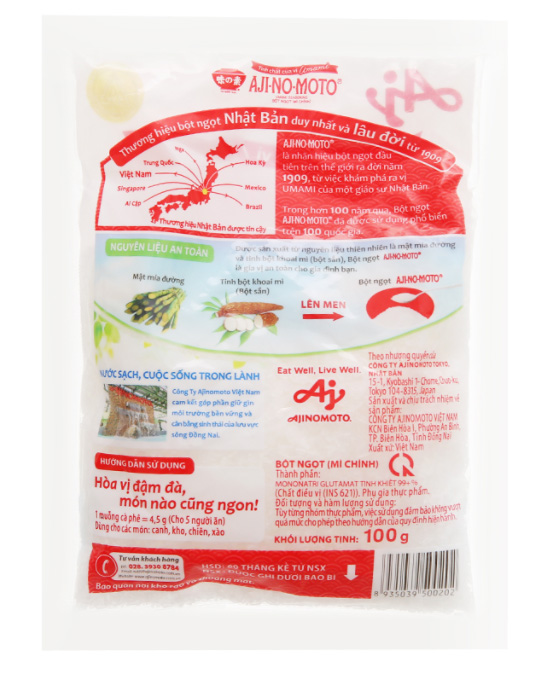 Bột ngọt Ajinomoto gói 100g