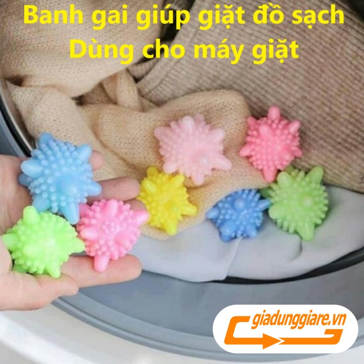 Set 10 Banh gai giặt đồ làm sạch quần áo, Bóng gai giúp quần áo giặt máy vải mềm và bớt nhàu - giadunggiare.vn