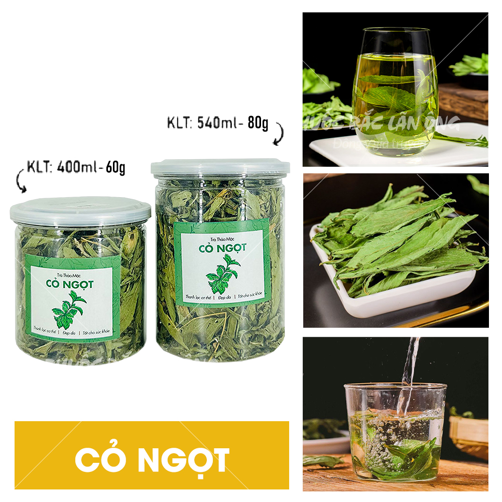 Cỏ ngọt sấy lạnh 100g (Trà cỏ ngọt hữu cơ nguyên lá hỗ trợ ăn kiêng)
