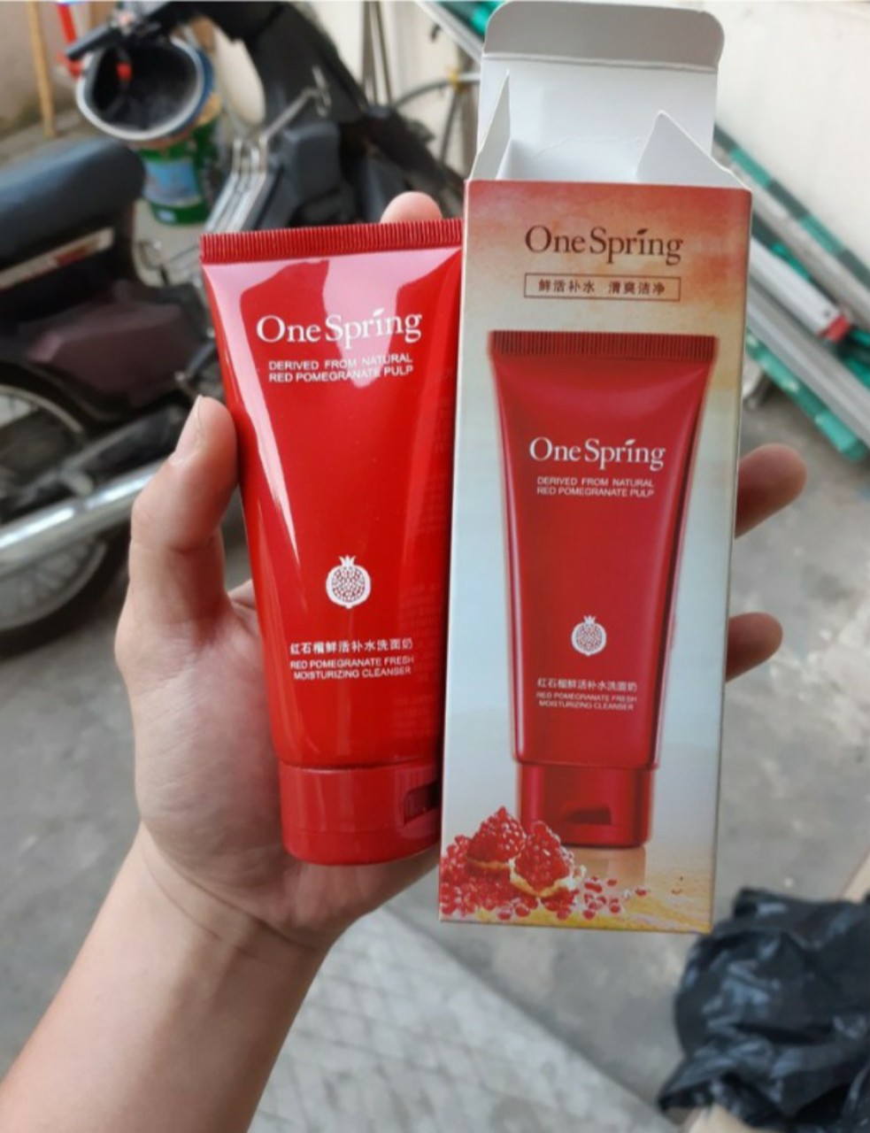 Sữa rửa mặt One Spring lựu đỏ - sữa rửa mặt lựu đỏ