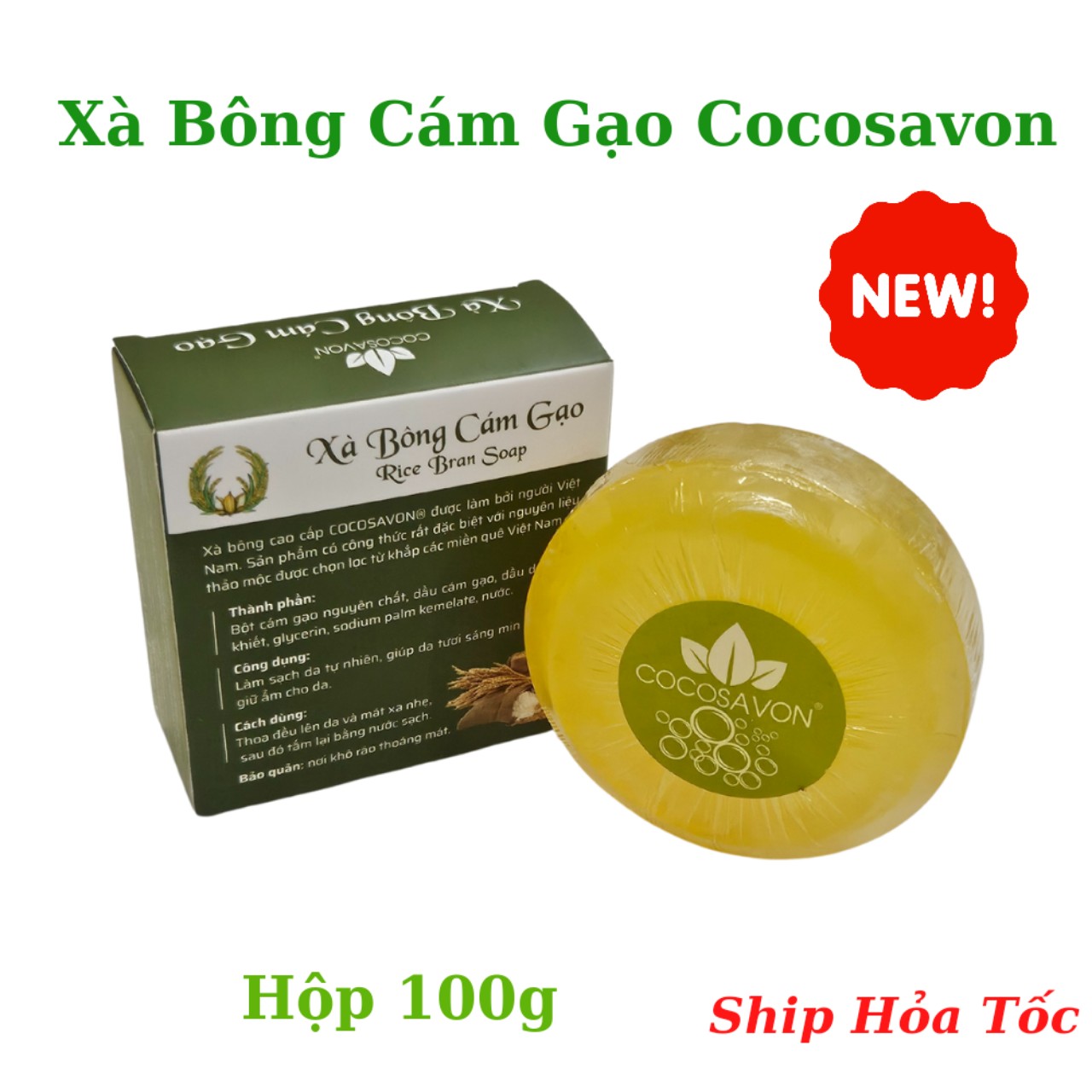 Xà bông  cám gạo Cocosavon 100gr
