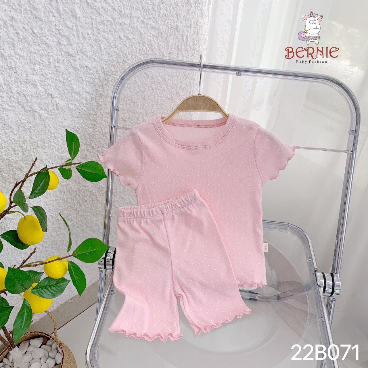 Sét bộ chấm bi bèo xinh cho bé gái