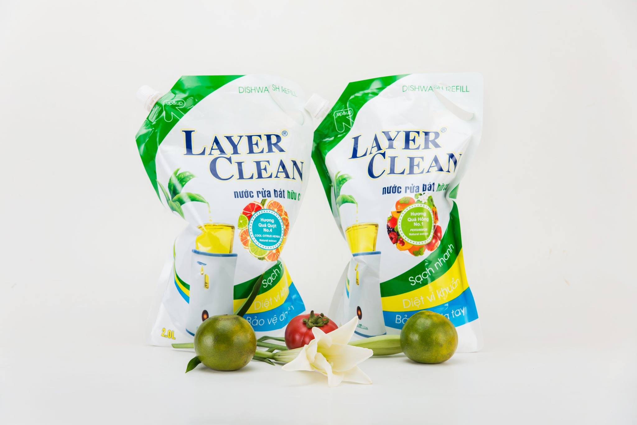 Nước rửa bát hữu cơ Layer  Clearn 2L hương Hồng