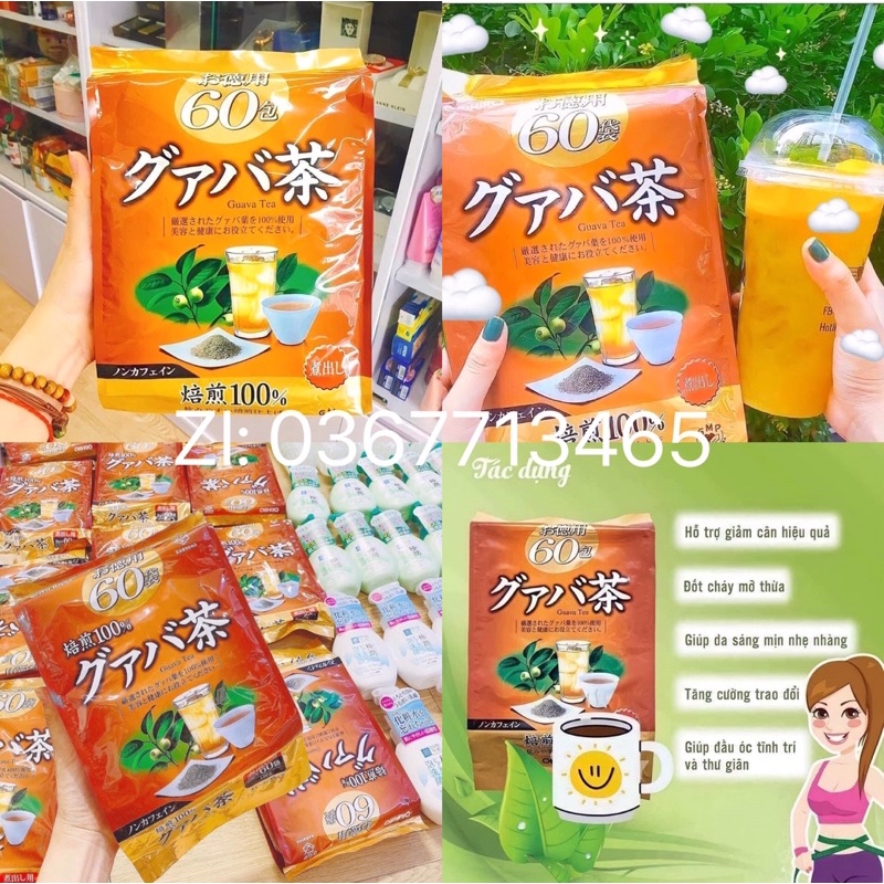 Trà ổi giảm cân orihiro guava tea nhật bản 60 gói