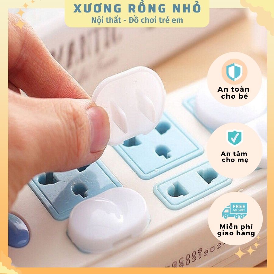 Nút bịt ổ điện chống cháy, chống giật an toàn cho bé- che ổ điện 2 chân cao cấp-xương rồng nhỏ
