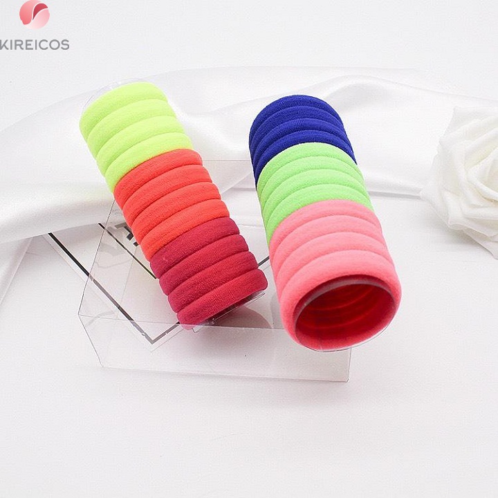 [HCM]Hộp 24 Dây Cột Tóc Buộc Tóc Trơn Nhiều Màu