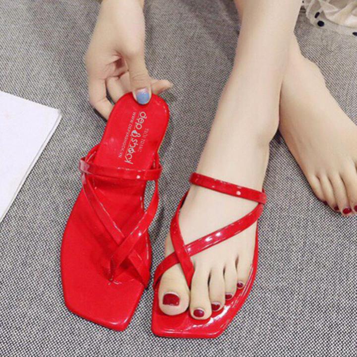 Dép nữ xỏ ngón cheo phong cách Hàn Quốc size ngoại cỡ size 33 đến size 43