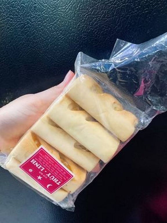 Bánh dừa xà lam khoanh tròn -