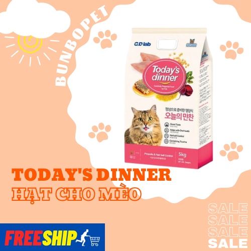 Hạt Cho Mèo Today's Dinner Túi Nguyên Seal 1kg - Hạt Today Dinner Mọi Lứa Tuổi Nhập Khẩu Hàn Quốc