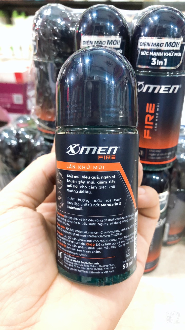 [HCM]Lăn khử mùi XMen Fire Active thơm mạnh mẽ 50ml