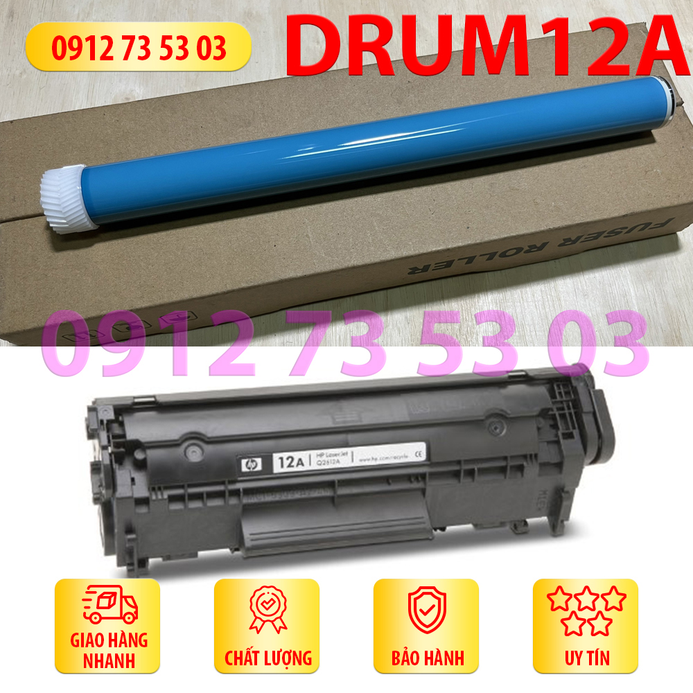 Trống Drum 12A ES -  Dùng chung của dòng máy in (Canon 2900/3000/FX9/303 - HP 1010/1020/3050/1022/3020)