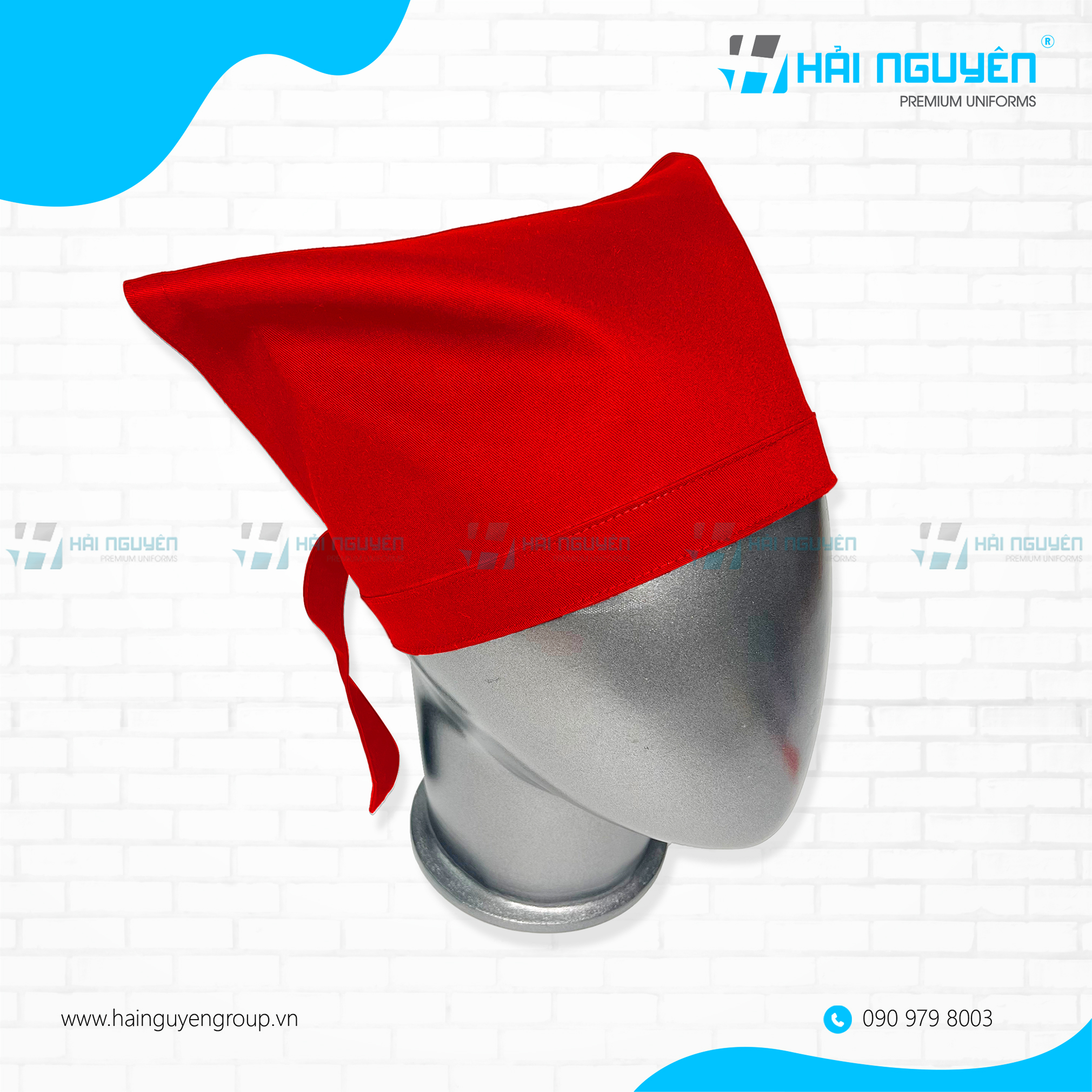 Nón tam giác - mũ phục vụ - khăn nón trùm tóc