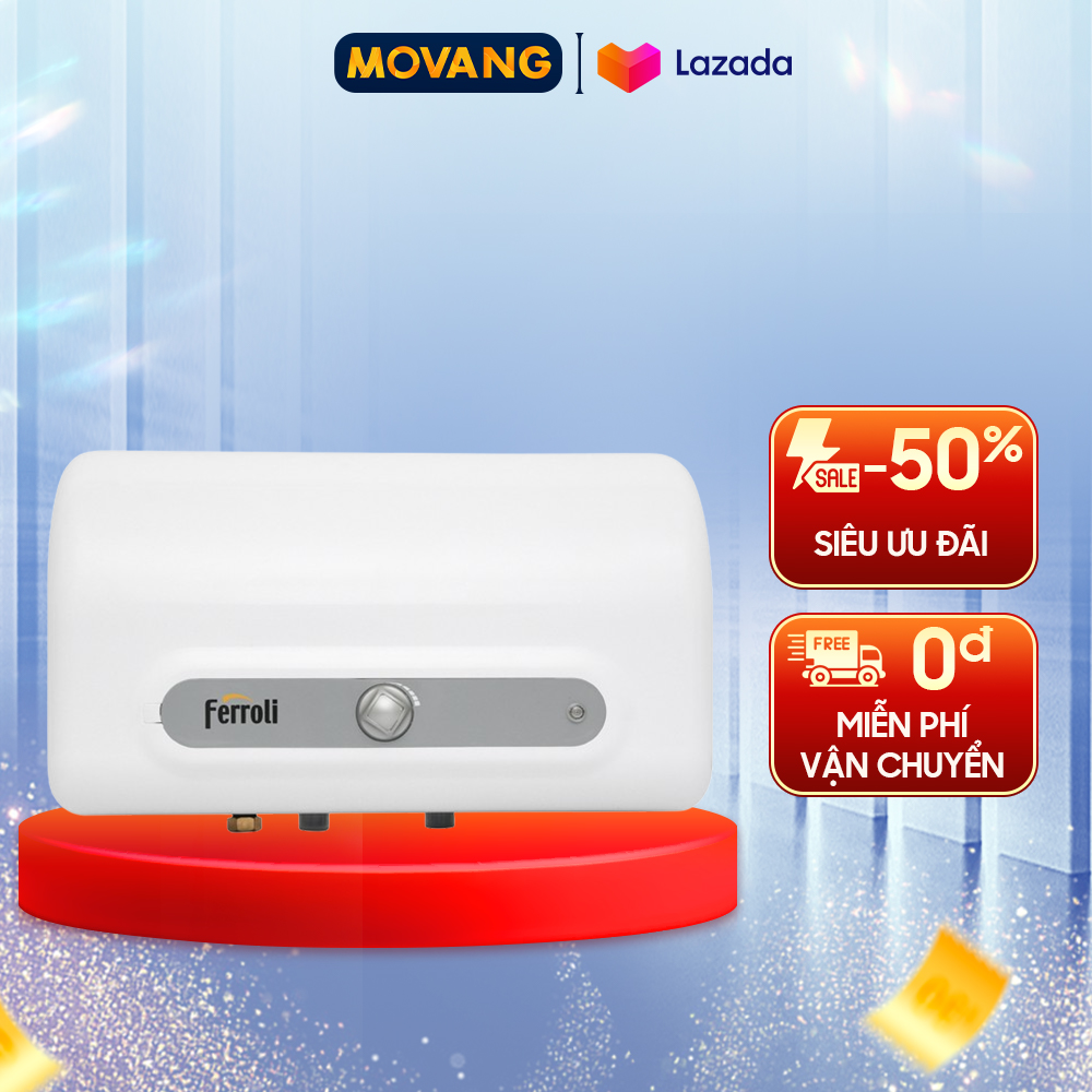 [GIAO TẠI HCM] - Máy nước nóng Ferroli QQ EVO 15L ME -Công suất làm nóng: 2500W Dung tích bình chứa: 15 lít Nhiệt độ tối đa: 75 độ C