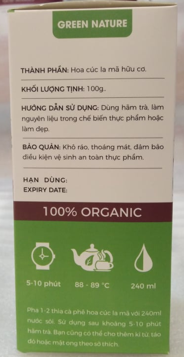 [Hoàn Tiền 15%][HCM]Hoa cúc La Mã (cúc mẫu thảo) hữu cơ Green Nature 100gr