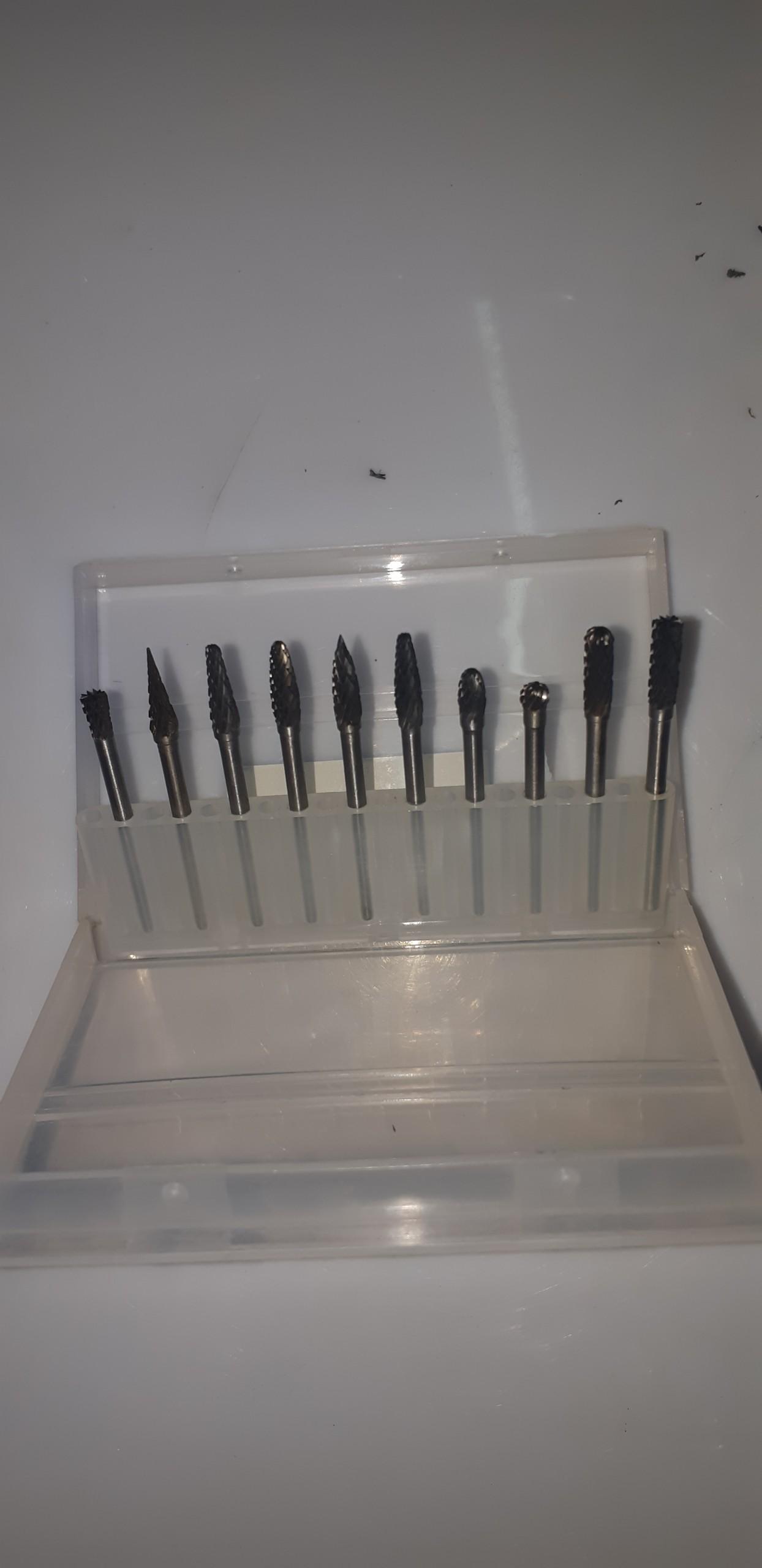 Mũi Mài Hợp Kim.mài kim loại Đầu 4mm Cán 3mm 10 món