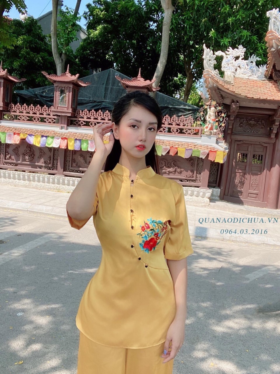 Bộ phật tử đi chùa chất siêu đẹp