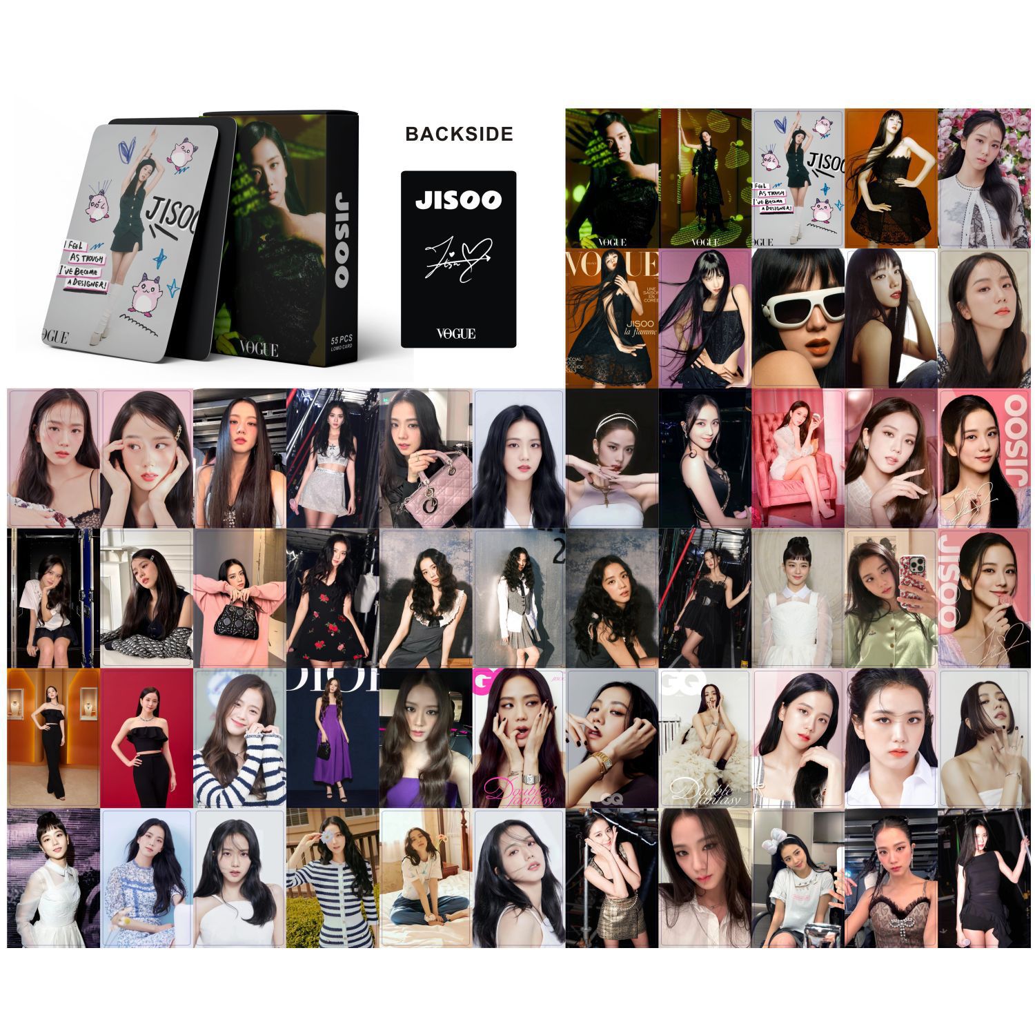 Set 55 lomo card blackpink jisoo vogue 2023