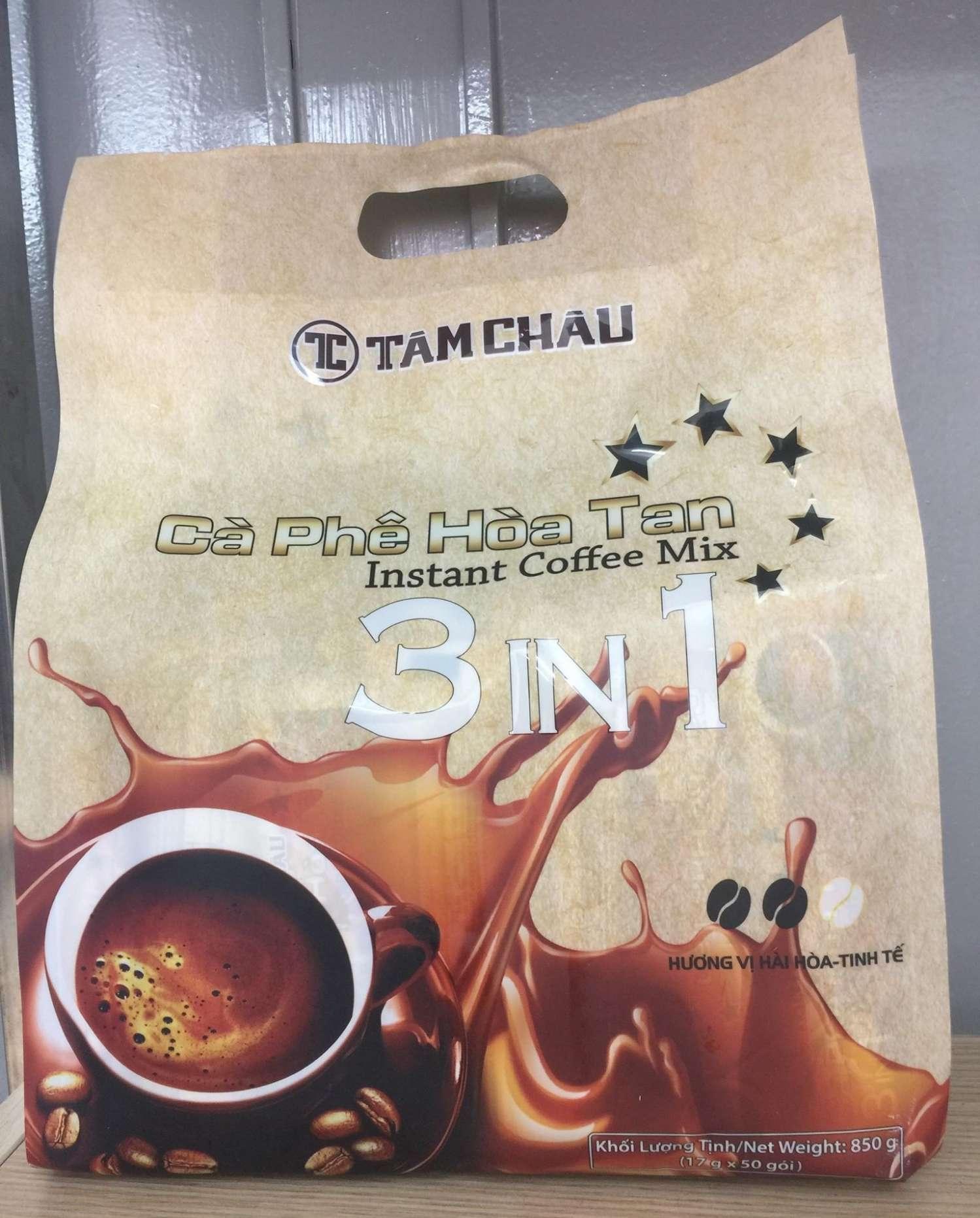 [HCM]CÀ PHÊ TÂM CHÂU HÒA TAN 3IN1 GÓI 850G