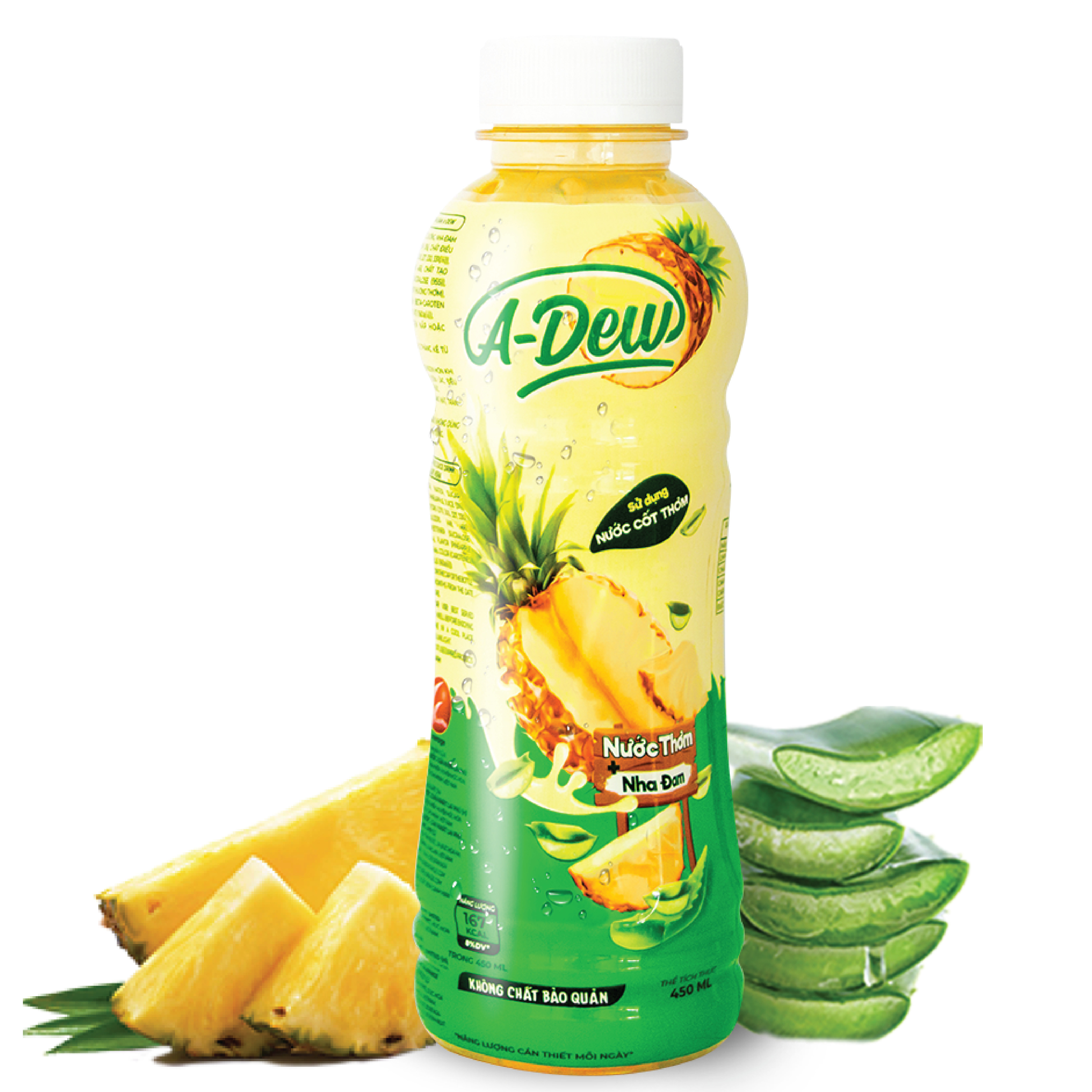 Nước trái cây Thơm Nha Đam A-Dew 450ml (Thùng 24 chai)