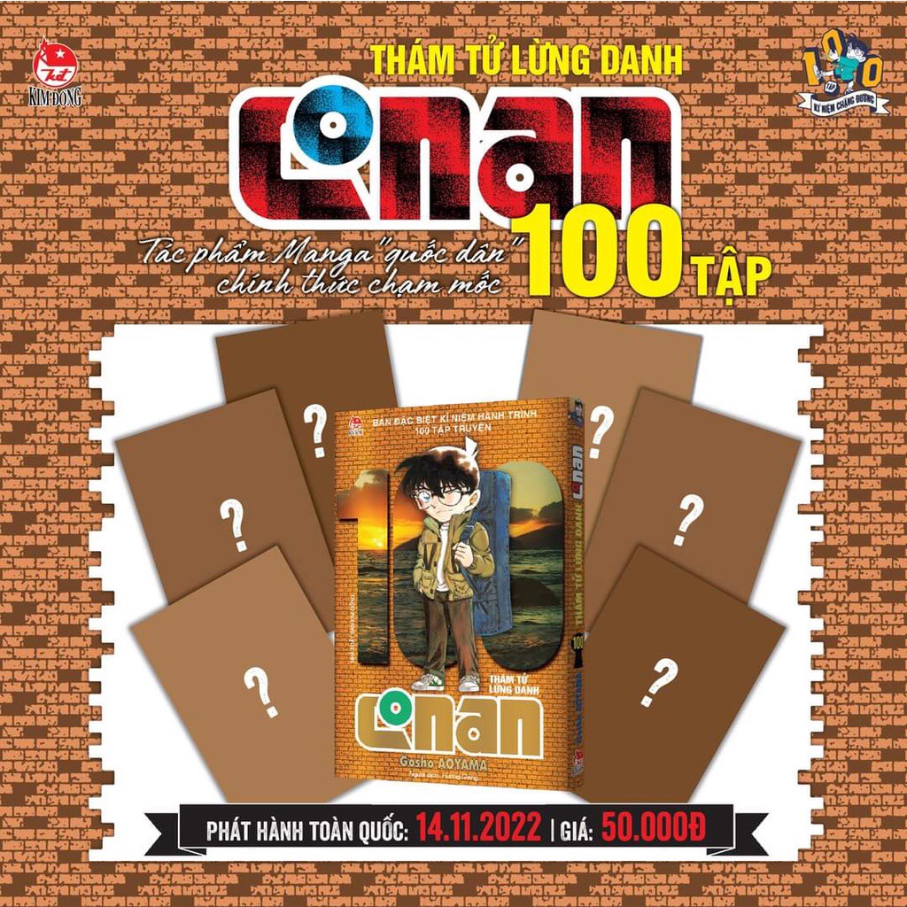Sách :Truyện Tranh Thám Tử Lừng Danh Conan Tập 100 phiên bản limited