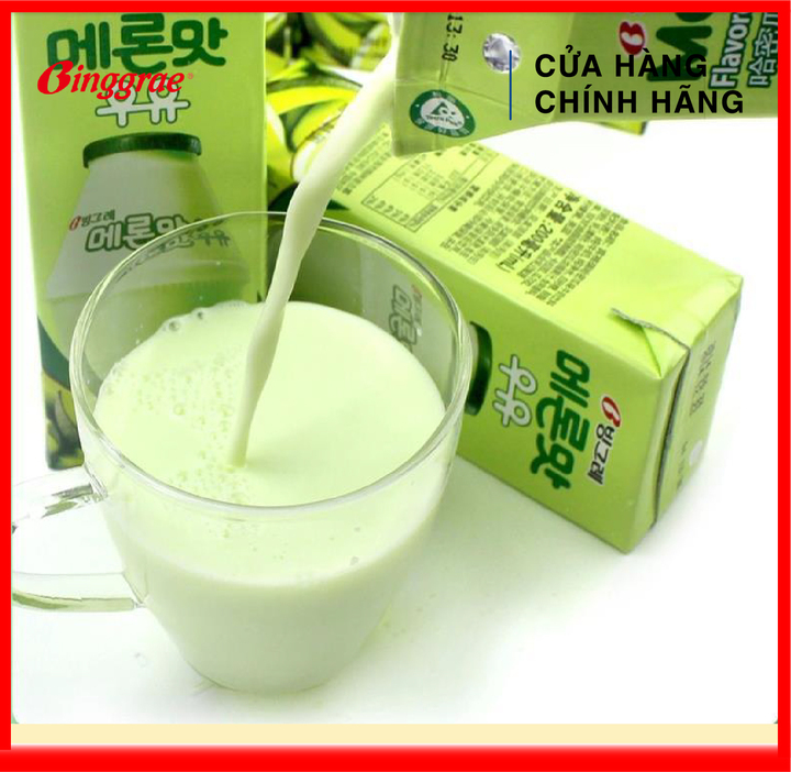 [HÀNG CÔNG TY NHẬP KHẨU] Sữa Dưa Lưới Melon Milk Binggrae 1 Hộp