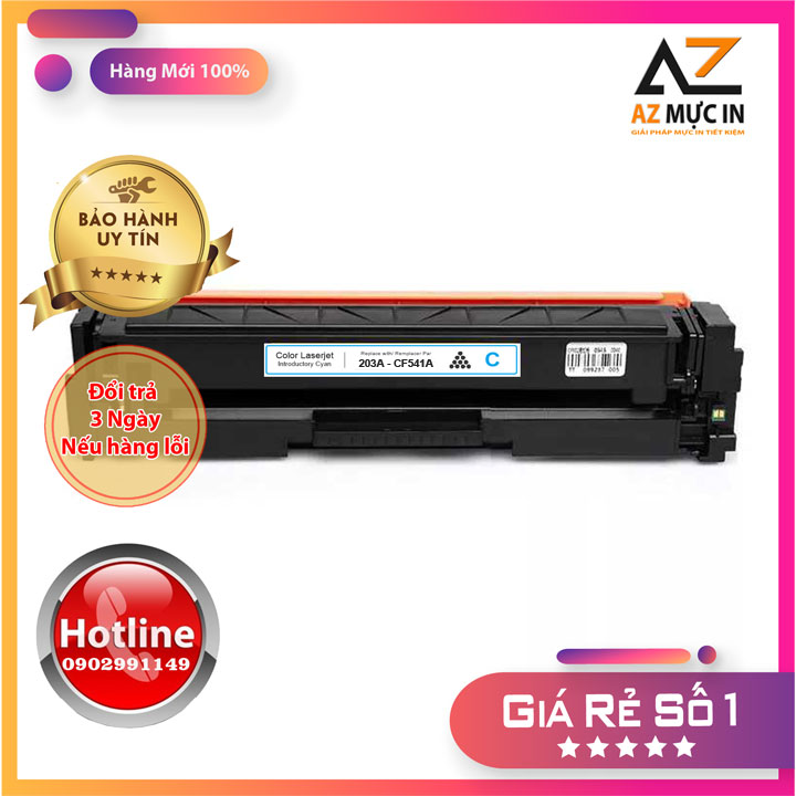 Mực laser màu 203a cf540a, cf541a, cf542a, cf543 | mực in màu cho máy in hp m281fdn, m281fdw, hp m254dw, m254dn, m280nw
