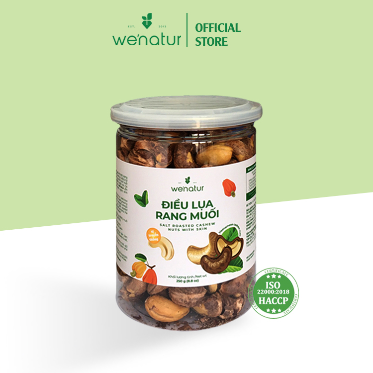 [Dinh Dưỡng Cao] Hạt Điều Lụa Rang Muối Nguyên Vỏ we'natur 250g