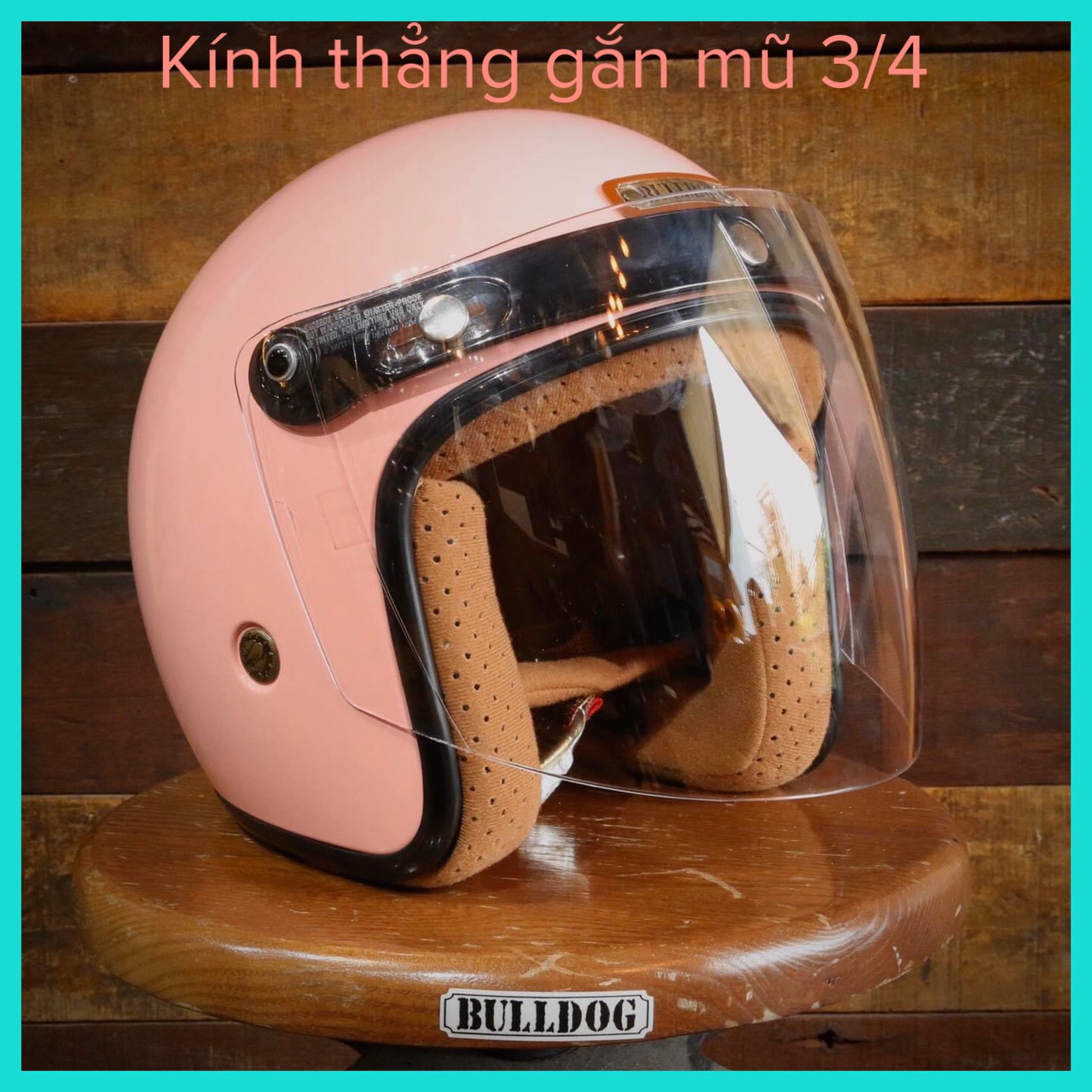 [HCM]Kính flat gắn mũ 3/4 [ Sản  phẩm không bao kèm mũ ]