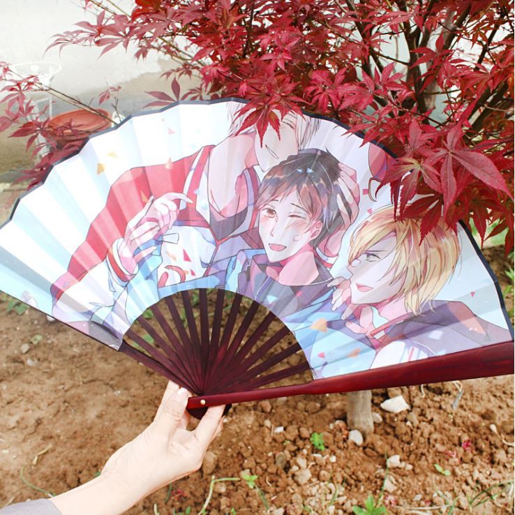 [HCM]Quạt Gấp Vải Lụa Anime 2 Mặt Ảnh Khác Nhau ( Bộ Sưu Tập Quạt Xếp Quạt Tròn In Hình Anime Chibi Đẹp Cầm Tay Tiện Lợi)