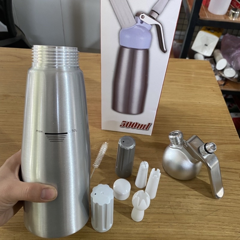 Bình Xịt Kem Tươi Cream Whipper Inox 500ml - 1000ml