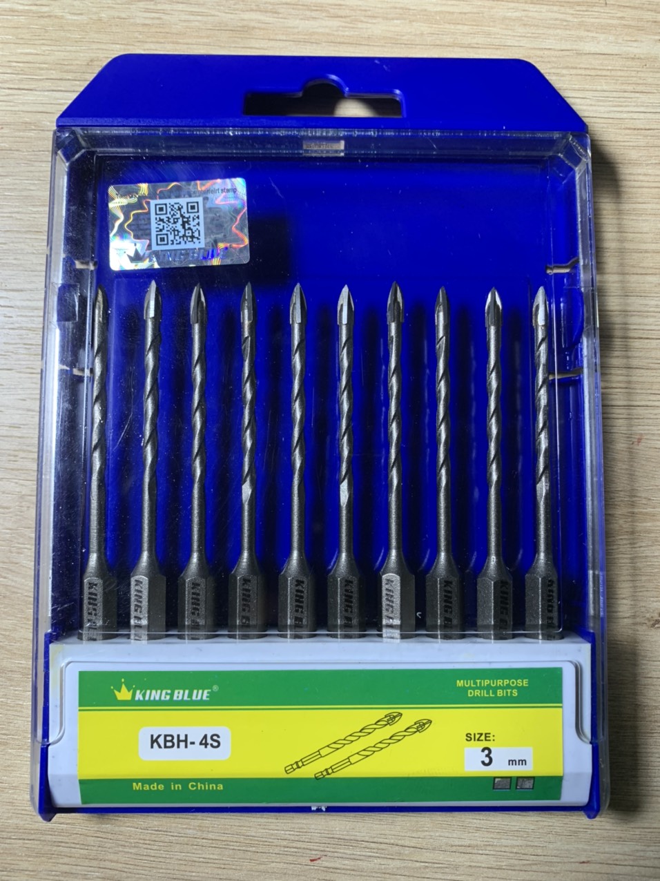 3mm drill bit King blue 3mm cross drill ceramic shank Wall drill bit high quality