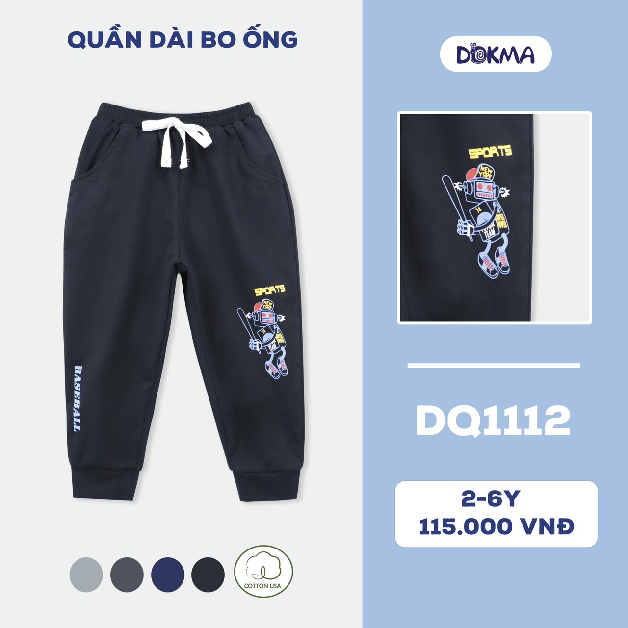 Quần dài bo ống Dokma DQ1112