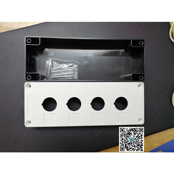 Hộp công tắc nút nhấn 1 lỗ 2 lỗ 3 lỗ 4 lỗ phi 22